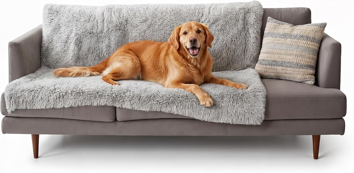 Furhaven Waterproof Throw Blanket for Dogs & Indoor Cats - Mist Gray / X-Large