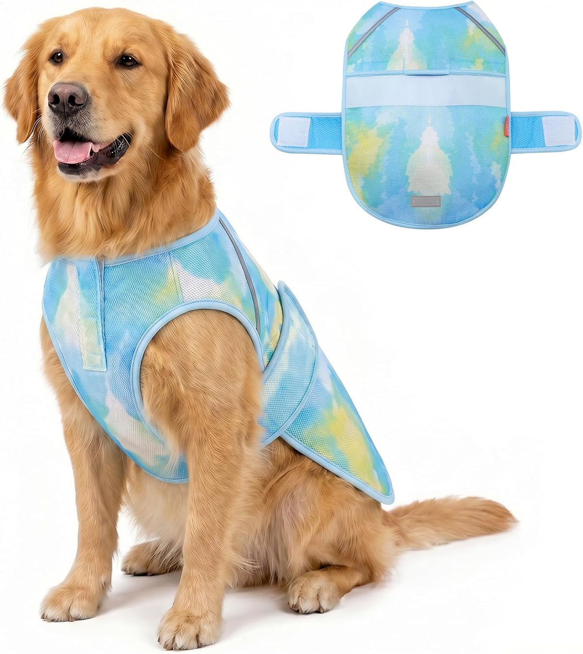 KYEESE Dog Cooling Vest Evaporative Dog Cooler Jacket for Summer - XX-Large (45-65lbs) / Blue