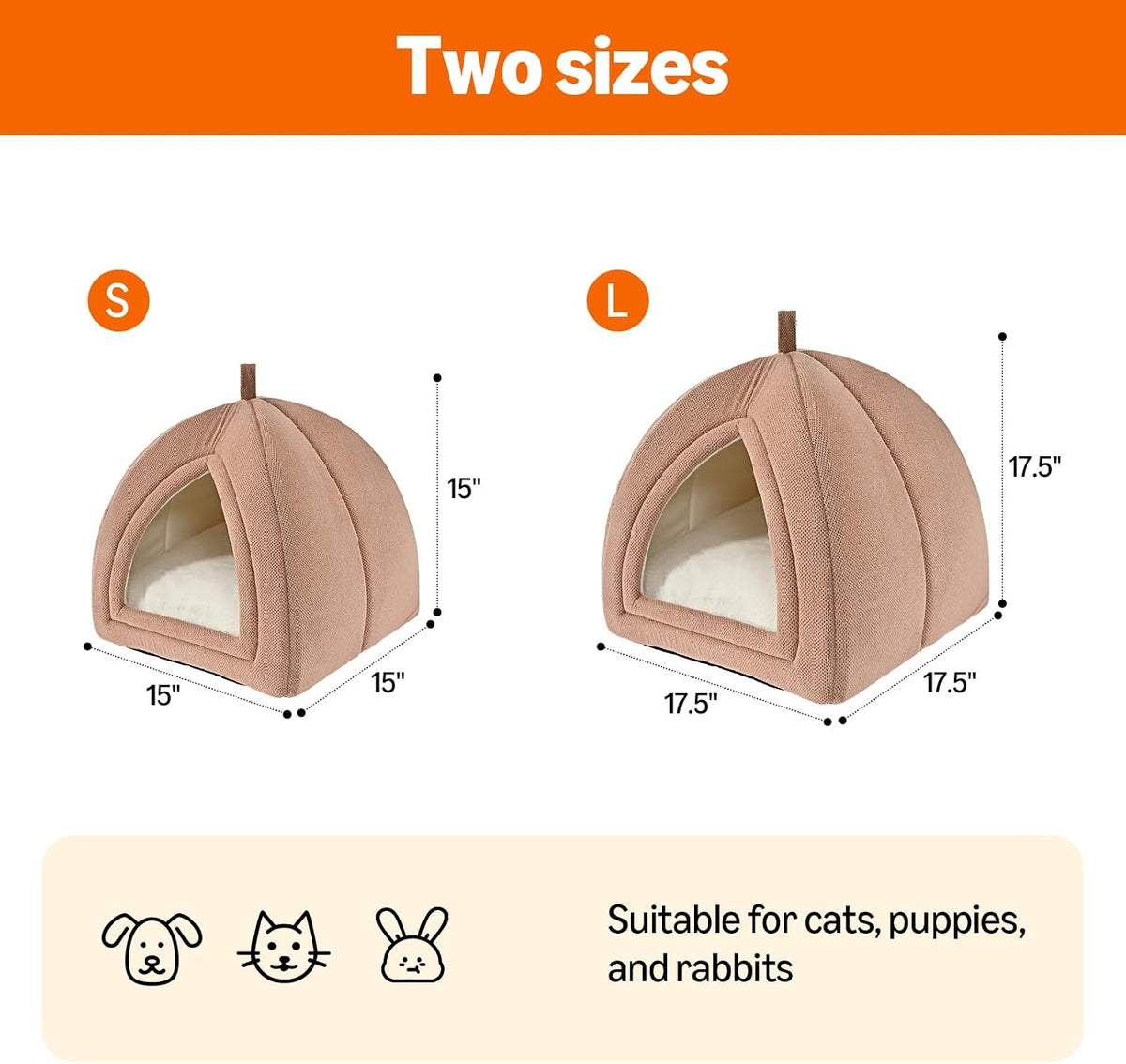 Amazon Basics Cat Bed Cave - Pink / L-17.5"×17.5"×17.5" - image 3
