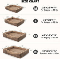 INVENHO Orthopedic Dog Bed for Extra Large Dogs, XXL Waterproof Egg-Crate Memory Foam Dog Couch with Washable Removable Cover, Waterproof Lining and Nonskid Bottom
