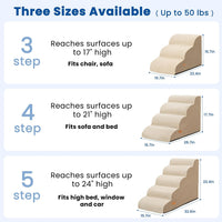 Dog Stairs for Small Dogs & Cats - Khaki / 3 - image 3
