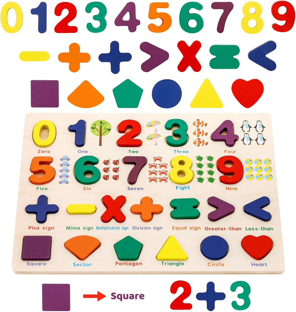 Attmu Wooden Puzzles for Toddlers - Multi / 2 Pack - image 4