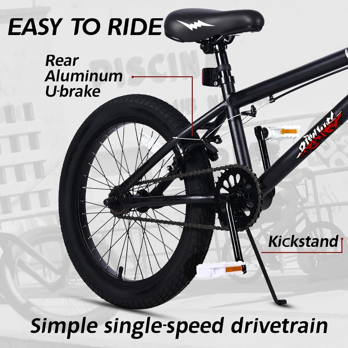 vollsch RUCKUS 20 inch kids freestyle BMX bike with pegs - view 36