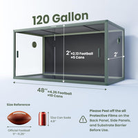 120 Gallon Reptile Tank, Stackable 4x2x2 Reptile Enclosure – Essentials for Reptiles And Amphibians - Earthy Green / 120 Gallon - image 2