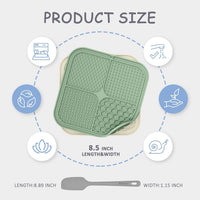 ChefAide 2 Pack Lick Mat for Dogs - Green & Beige - image 2