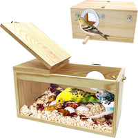 Acrylic Parakeet Nesting Box Transparent Panoramic Bird Nest for Cage – Essentials for Birds - S: 7.87 x 4.72 x 4.72 inch
