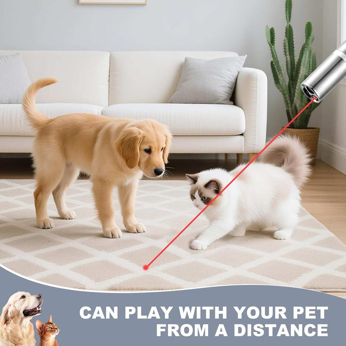 Cat Laser Pointer Toy, 3 Light Modes, 5 Fun Patterns - 2Pcs - image 4