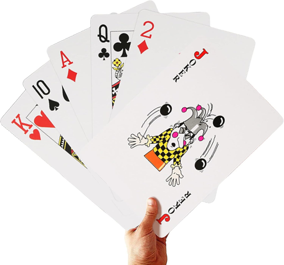 SeptCity Jumbo Playing Cards, Super Big Giant Game – Fun for Kids & Family - 6 times