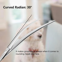 Curved Dog Grooming Scissors, Trimming Face and Paws. - Curved / 7.5" - image 3