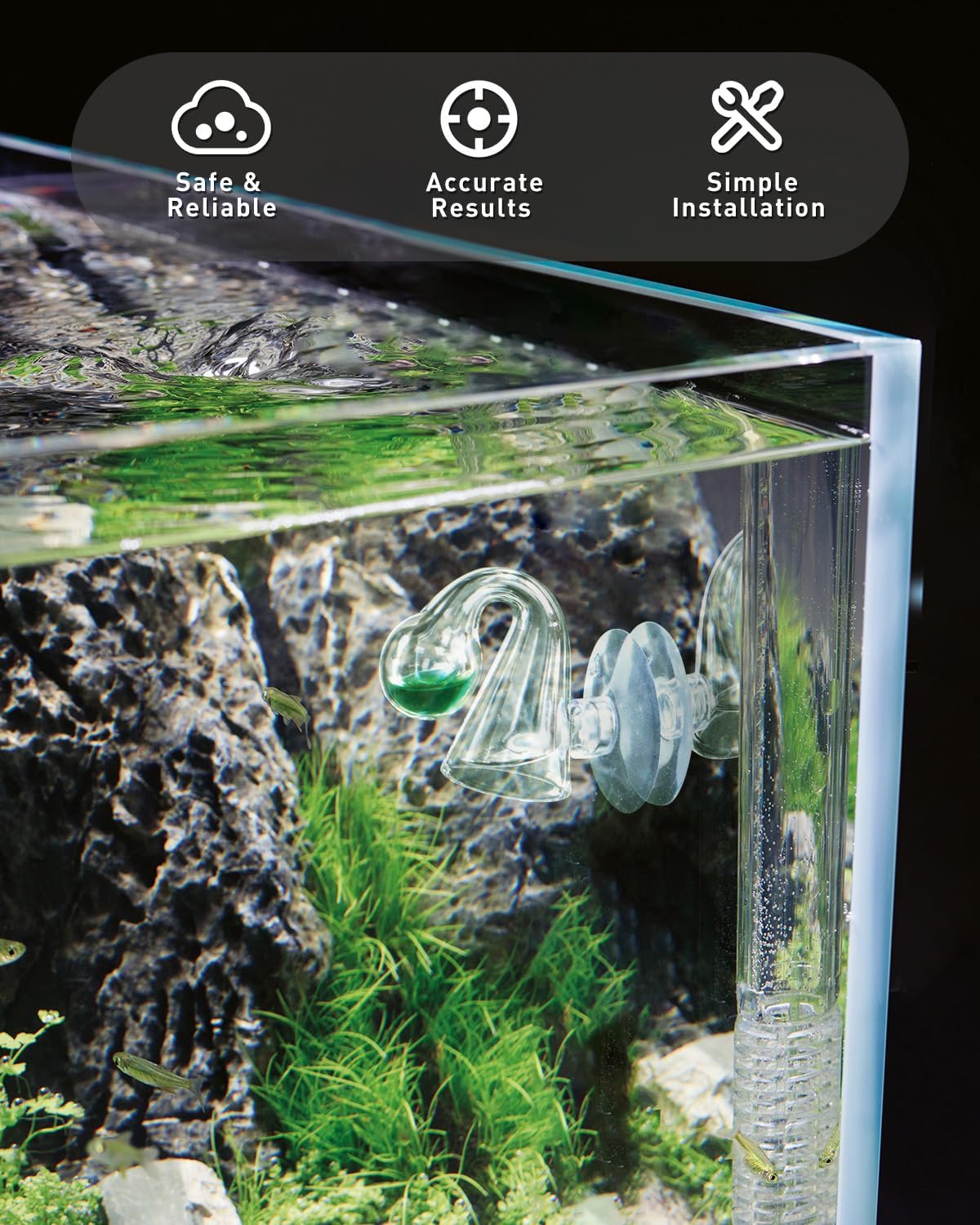 Pawfly Glass CO2 Drop Checker for Aquarium CO2 Indicator for Planted - 2 PCS - image 4
