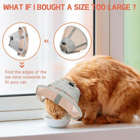 Cat Cone Collar Soft, Cat Recovery Collar for Large Medium Small Cats Kittens, Pet Cone Alternative After Surgery