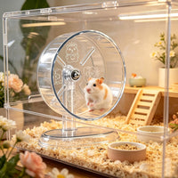 Hamster Wheel, Super Silent Hamster Exercise Wheels - Transparent / Ф9.5 inch - image 2