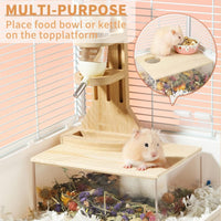 kathson Hamster Sand Bath Box Transparent Acrylic Small Animals - Small - Rectangle - image 3