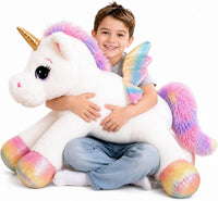 FFxiong 44 Inch Giant Unicorn Stuffed Animal Pillow - White / 32 Inch - image 2