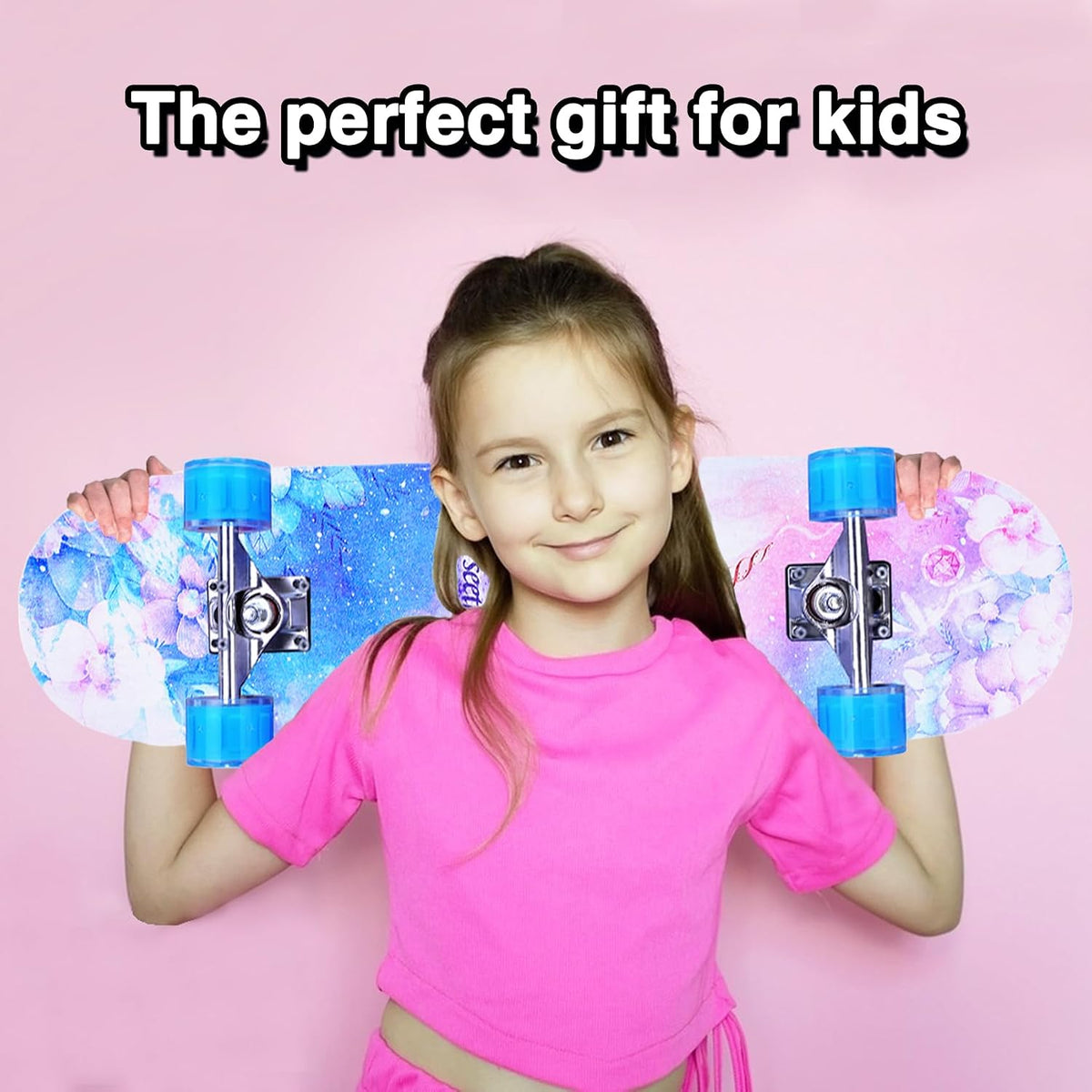 Skateboards for Beginners Kids Boys Girls and Adults, 31''x8'' - Pink Unicorn - image 2