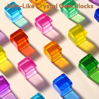 Woodtoe 24 PCS Rainbow Blocks Set - 80 PCS Rainbow Blocks Set - image 3
