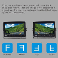 AHD 1080P 7" Reverse Rear View Backup Dual Camera System, Two Cameras with Night Vision Waterproof IP69K Vibration-Proof 10G for Truck/Trailer/RV/Bulldozer/Crop Sprayer/Agricultural Equipment