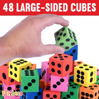 Big Foam Dice Set 24 Pack, Non-Toxic - 48 Pack - image 2