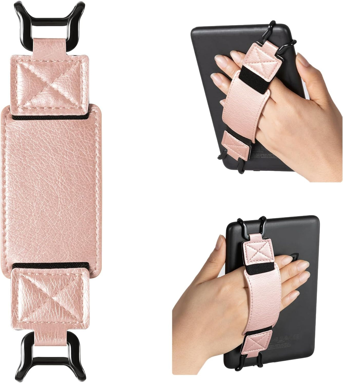 CoBak 2 Pack Secure Hand Strap for Ebook Reader - Rosegold-1 Pack / 6-7.5"