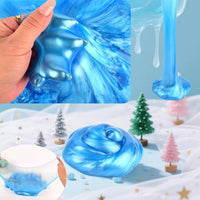 4 Pack Galaxy Slime Kit, Party Favors for Kids, Non Sticky, Wet - Blue Galaxy Slime - image 2