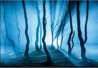 ELEBOX Fish Backgrounds Paper Double Sides 3D Stone & Trees Aquarium - H:11.8"x L:32.3" / N