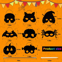 Natonhi 32 rainbow Halloween scratch art masks with wooden styluses and strings - view 23