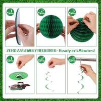 YEOCU Birthday Decorations - GreenBrown / Football - image 3