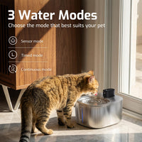 Wireless Cat Water Fountain Filter - Black Cat Fountain+5 Set Filters - image 2