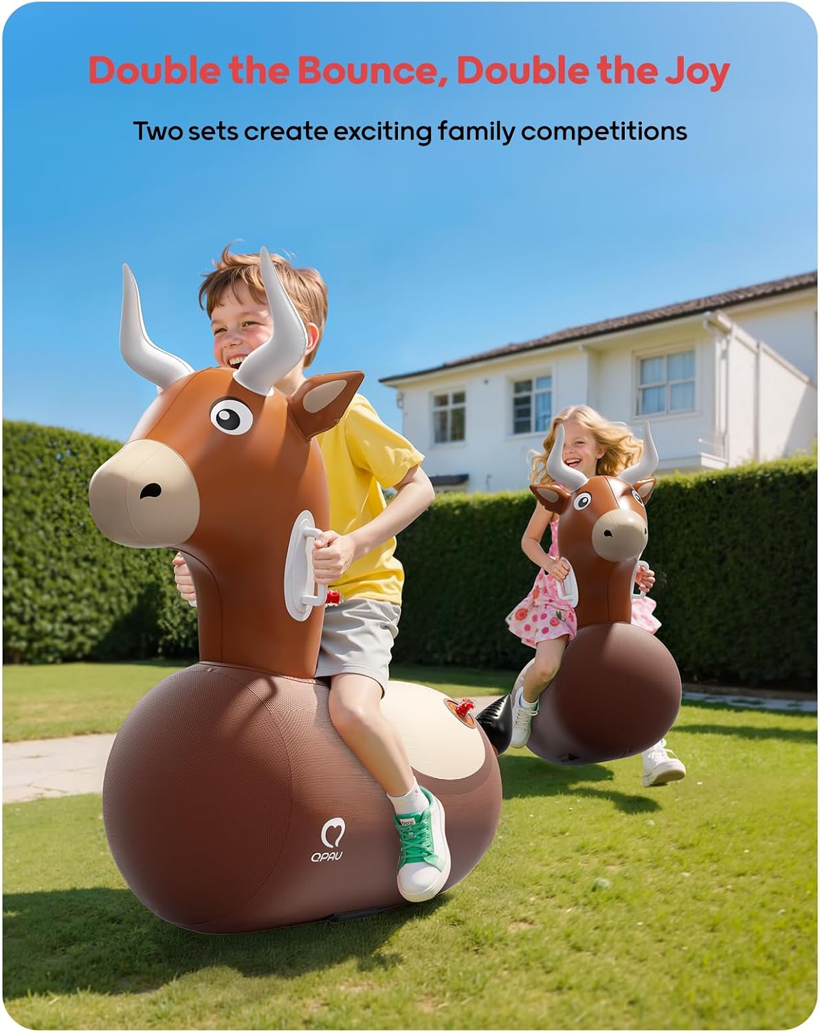 QPAU Inflatable Dinosaur Bouncy Hopper Toy - Bull / 1 Pack - image 2