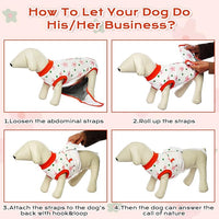 FUAMEY Recovery Suit for Dogs After Surgery,Soft Breathable Dog Bodysuit E-Collar & Cone Alternative Surgical Suit,Male Female Dog Neuter Spay Suits Anti Licking Wounds Onesie Red Flower M