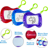Tcvents 22 pack mini magnetic drawing boards in six colors with stylus and key rings - view 7