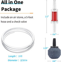 Pawfly Aquarium 15-40 GPH Compact Air Pump Quiet Oxygen Aerator Pump - 3-20 Gallon (Pack of 3) / Basic - image 3