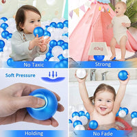 Ball Pit Balls for Kids, Plastic Refill 2.2 Inch Balls - Pear Blue - image 4