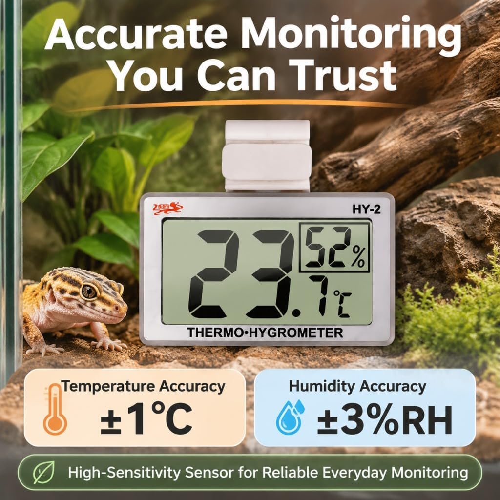 Digital Reptile Thermometer for Tank - Silver - image 4