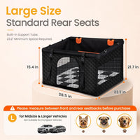 Large Dog Car Seat Half Back Seat Extender with Hard Bottom – Essentials for Dogs - Checkered / Large - image 2