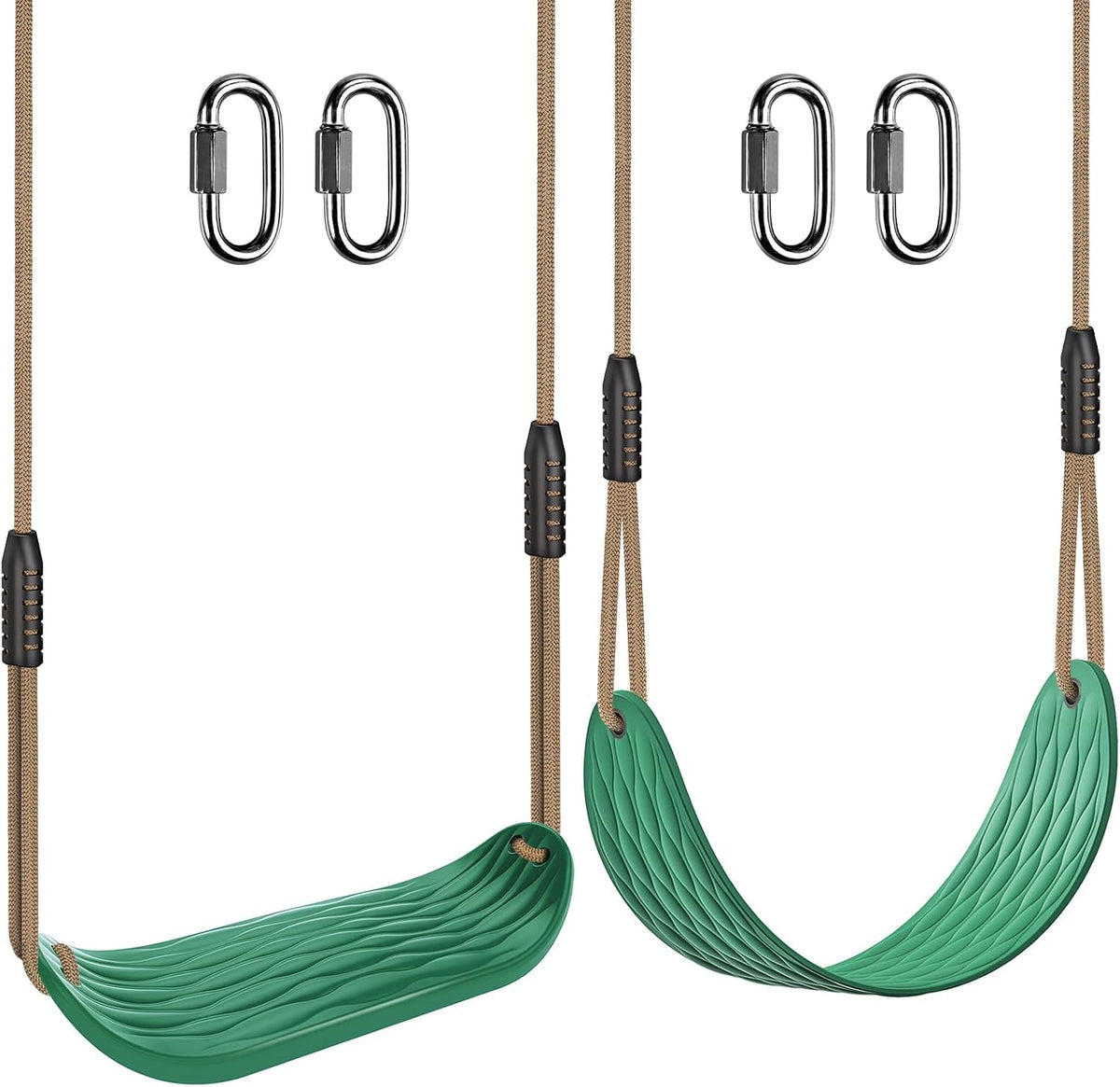 BeneLabel green A-frame middle swing set bracket made of powder coated steel - view 3