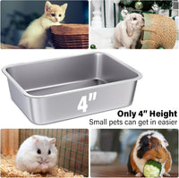 Stainless Steel Litter Box 2 Pack，Metal Litter Box - 2packs-M-4" H - image 2