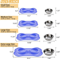 Hubulk Pet Dog Bowls 2 Stainless Steel Dog Bowl with No Spill - Purple / Small - image 4