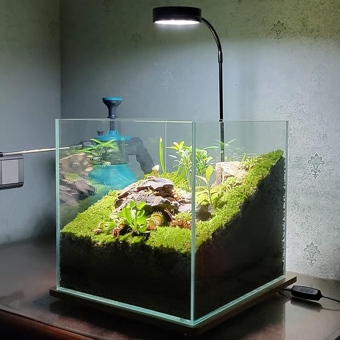 Aquarium Light Full Spectrum LED, for Under 7 Gallon Fish Tank, Light with Timer Auto On/Off, Betta Fish Tank,Indoor Plant Growth, Potted Plants, Succulent, Miniature Gardening Landscape (9)
