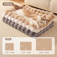 SOMAHE Soft Faux Fur Cat Blanket, Washable - 28"L x 22"W Inches / Latte Coffee - image 4