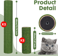 Cat Scratching Post Replacement - Green - image 3