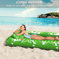 Inflatable Tanning Pool Lounger Float - Green / Large - image 4