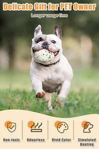 4.72" Indestructible Large Rugby Balls for Aggressive Chewers Durable Olive Bouncy Interactive Football Toy for Dogs Fetch Game Lightweight Floating Outdoor Training, White