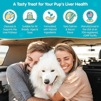 Wanderfound Pets Milk Thistle for Dogs – Tasty Salmon & Bacon Flavored Natural Liver Support for Pets – Kidney Cleanse Detox & Repair Formula Manufactured in The USA – 100 Chewable Tablets