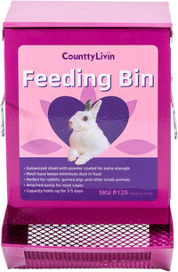 Metal Small Animal Feeder with Lid, Heavy Duty - 4.6 inch (Pack of 2) / Purple - image 2