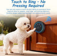 Soft Ring Blk Dog Bells to Go Outside-Dog Door Bell – Essentials for Dogs - 2 Bells & 1 Receiver - image 3