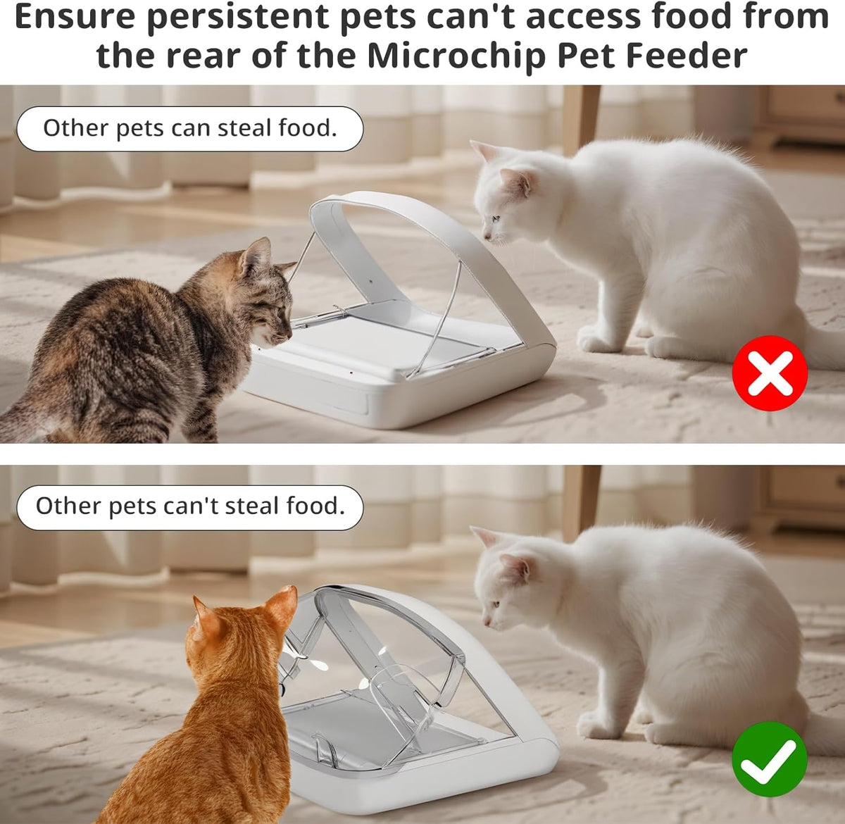 Rear Cover for Automatic Microchip Cat Pet Feeder - Rear Cover / 1 Pack - image 2