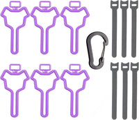Dog Poop Bag Holder, Waste Bag Holder, Dog Poop Bag Carrier - Purple / 6 Count (Pack of 1)