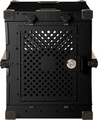 Impact Collapsible Dog Crate - Foldable Hard Crate for Medium Dogs - Heavy Duty Travel Kennel with Powder-Coated Aluminum - Quick Setup for Indoor & Outdoor (Black, 30" (30.5" L x 20.5" W x 26" H))