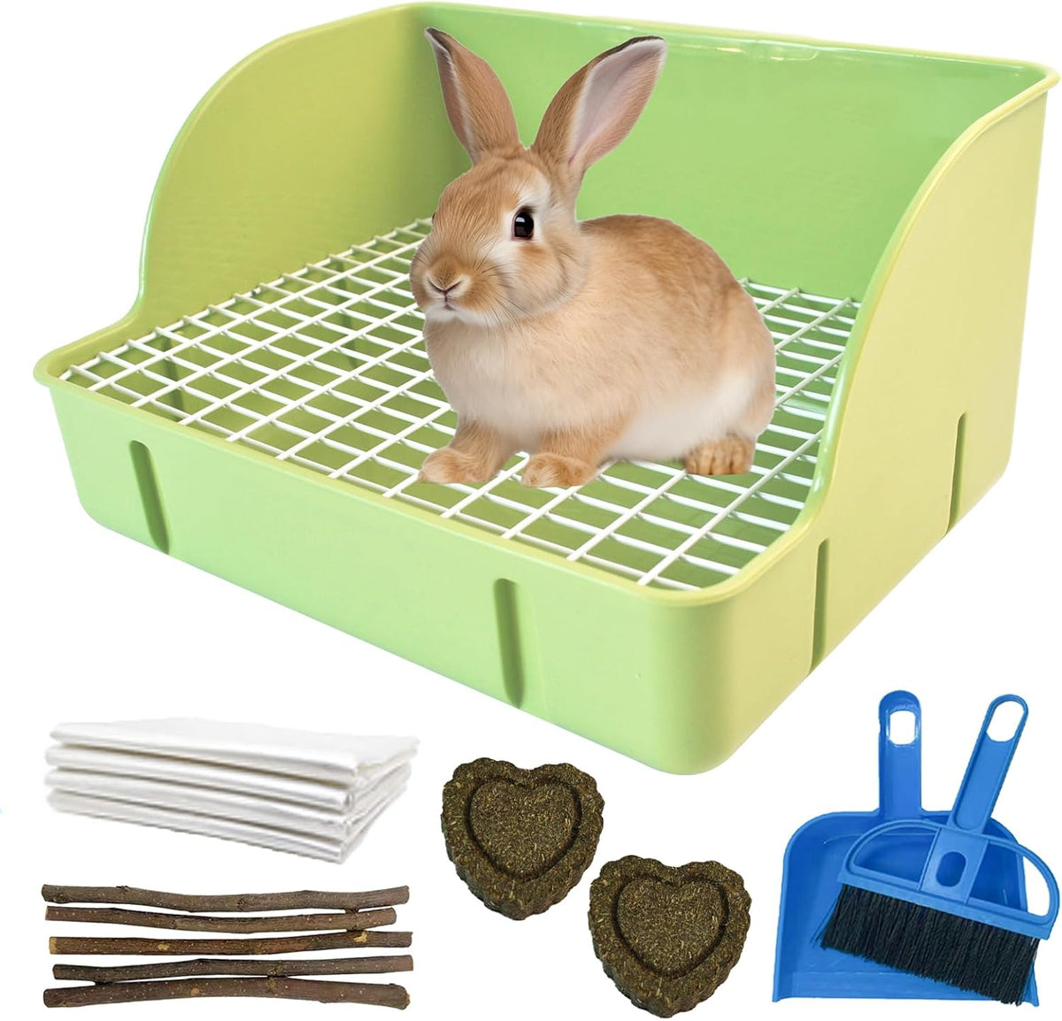10Pcs Rabbit Litter Box Toilet - 【Green】